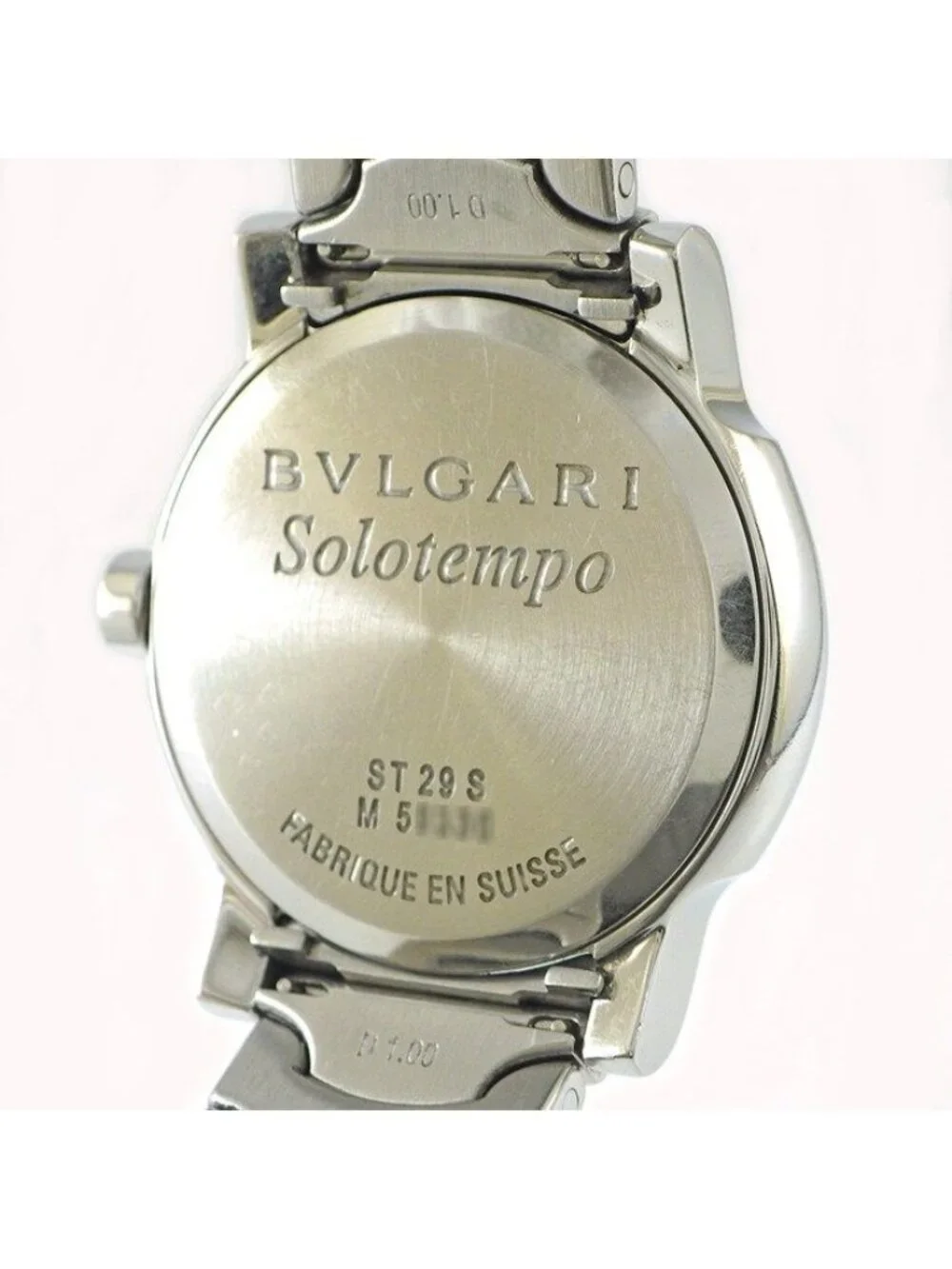 Bvlgari Watch Solo Tempo Date Black Dial SS Quartz Analog